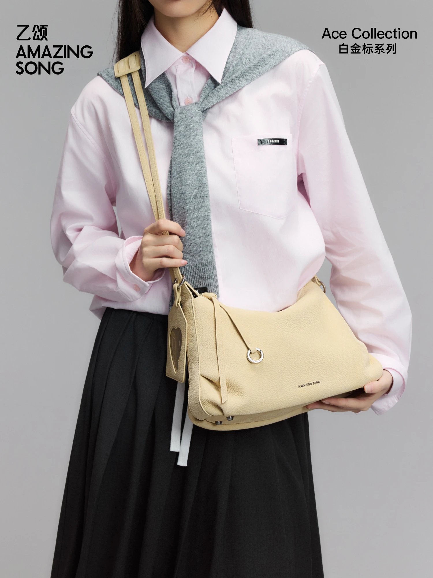 Amazing Song Original Design Donut Hobo Bag Small Top Grain Cowhide Crossbody Bag Fashion For Women