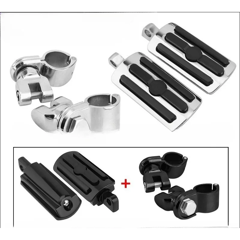 

For Harley-davidson motorcycle modification rest pedal installation clamp guard bar aluminum pedal installation fixed bracket