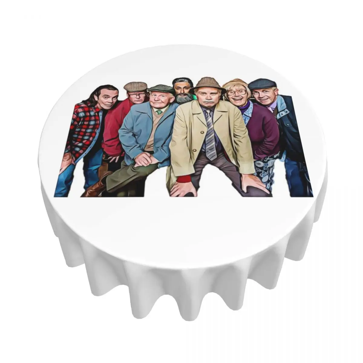 Still Game Crew, The Clansman Waterproof Round Tablecloth Oilproof Table Cloth for Kitchen Events Dining Table Cover 60 inch