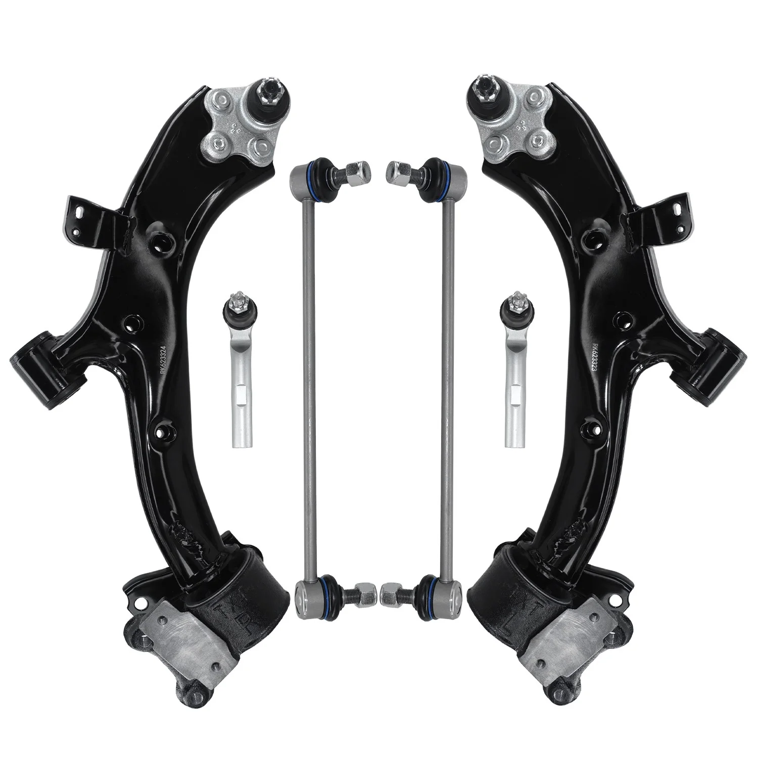 

TOPICKSAP 6pcs Front Lower Control Arm with Ball Joints Tie Rod Stabilizer Link Kit for Acura RDX 2007-2012