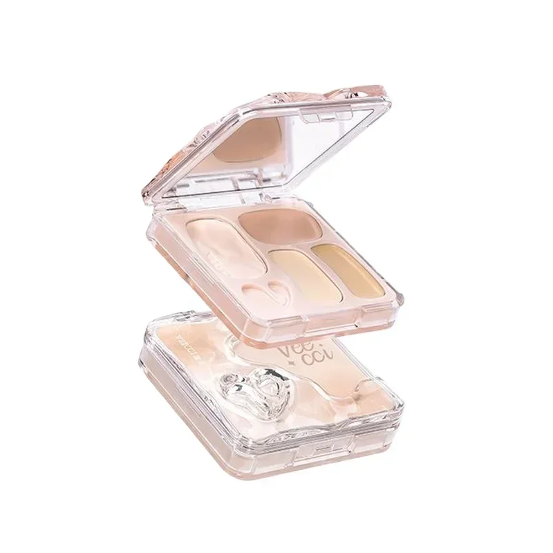 VEECCI Four Colour Concealer Palette Conceal Dark Eye Circles & Pimple Marks Long Lasting Hydrating Concealer Cream