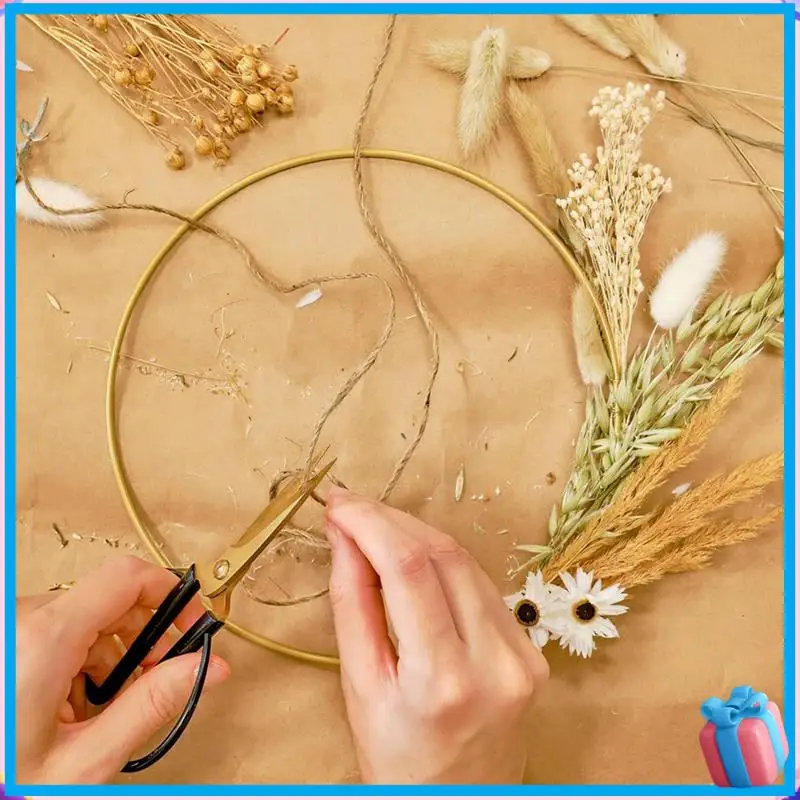 

Discount 12In Metal Floral Hoop Centerpiece Ribbon Wood Stands For Table Decoration Metal+Wood DIY Wedding Decoration 12PCS
