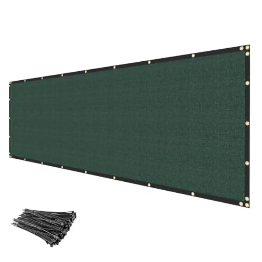 

Забор-экран для обеспечения конфиденциальности 5' x 50' (1,5 x 15 м) – Прочная сетчатая ветрозащитная ткань для уличных ограждений, сада, патио, заднего двора, сетчатых ограждений из металлической сетки