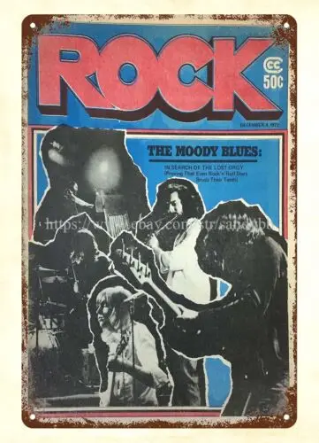 1972 Rock cover MOODY BLUES metal tin sign contemporary metal wall art decor