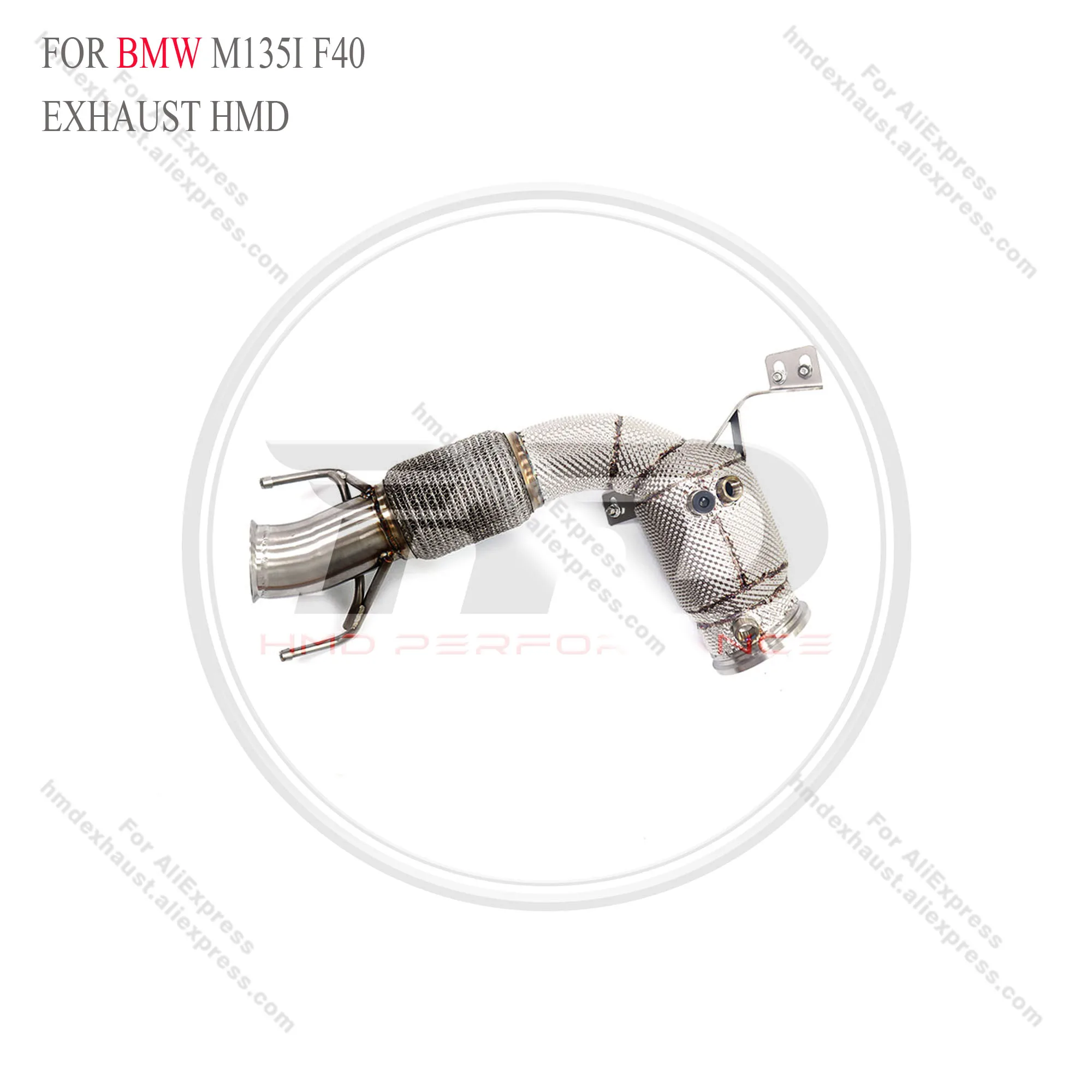

Даунпайп выхлопной системы HMD с высокой пропускной способностью для BMW M135i F40 с теплозащитным экраном