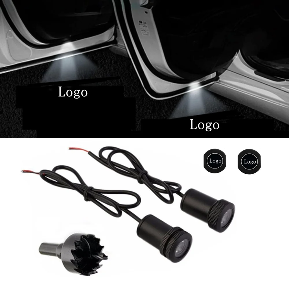 

2PCs Car Door Logo Welcome Projector Lights LED Ghost Shadow Courtesy Light Auto Decorative Accessories For Lifan x60