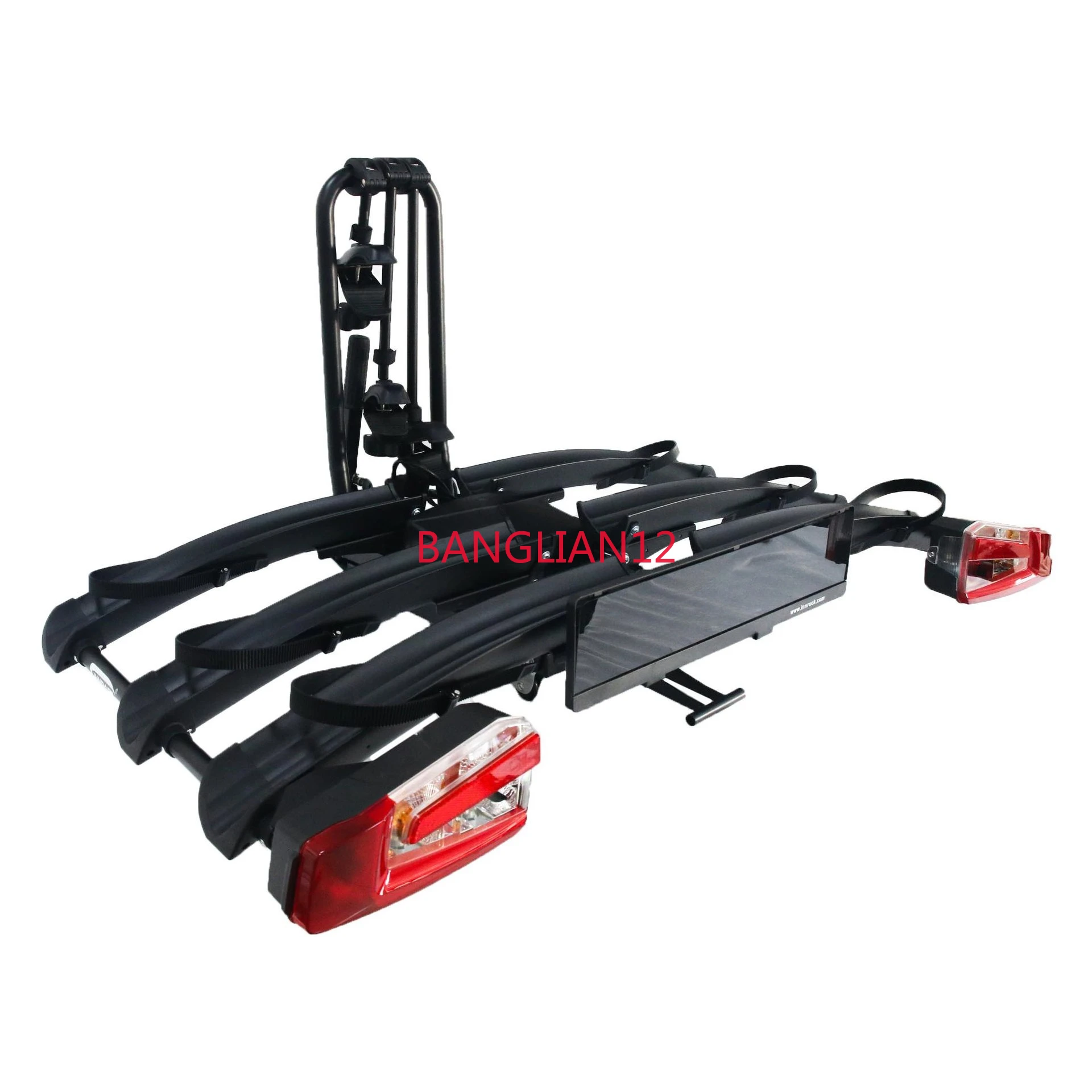 

Car foldable bicycle frame, rear hanger at the rear of the car