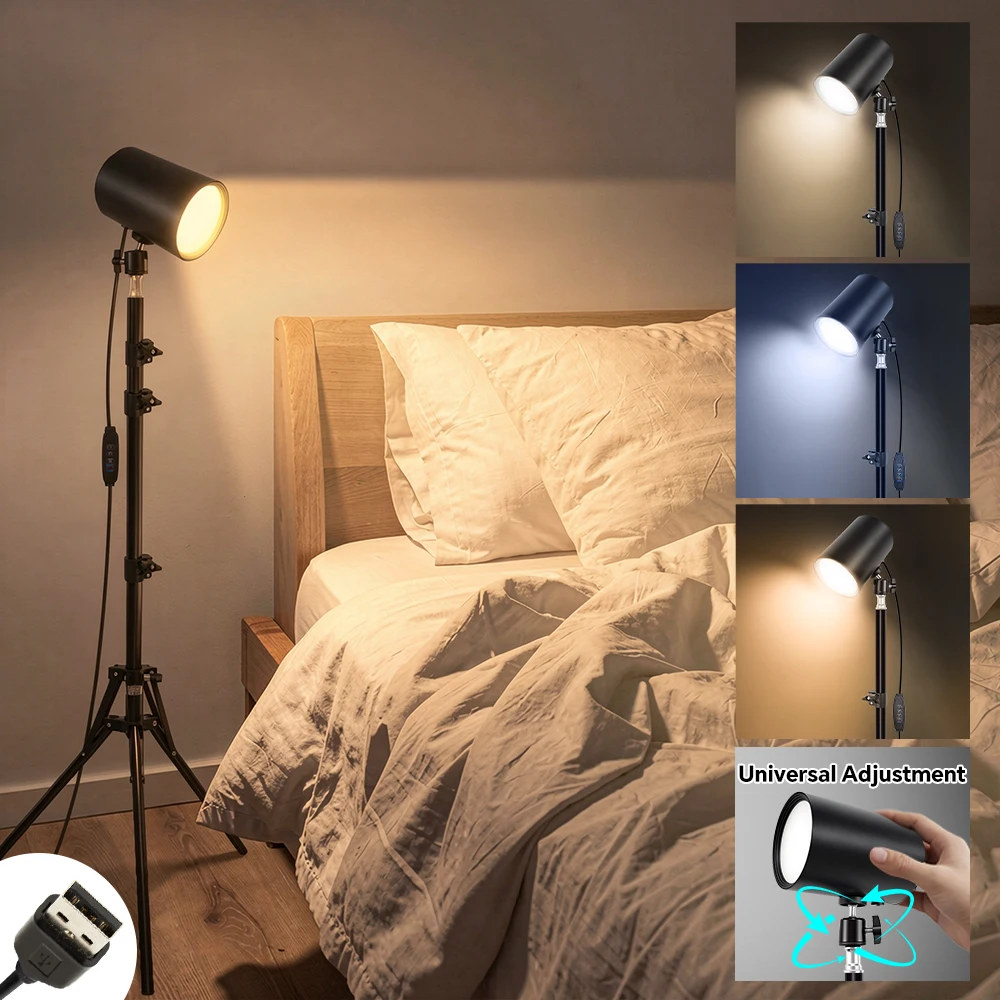 

LED Floor Lamp, 3 Color Temperatures, Dimmable Floor Standing Work Light Adjustable Corner Reading Lamp for Living Room office
