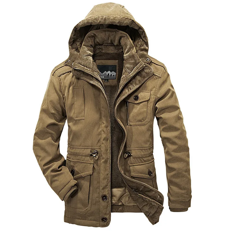 Winter Men\'s Thick and Warm Cotton Jacket with Detachable Inner Lining