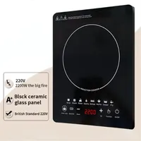 UK 220V Induction Cooktop 2200W Portable Induction Burner Home Smart Kitchen Touch Panel Countertop Burner, Induction Cooker
