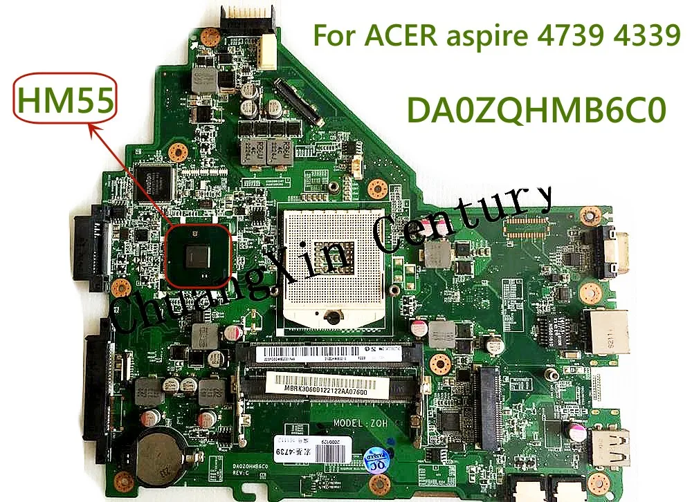 

For Acer Aspire 4739 4339 laptop motherboard DA0ZQHMB6C0 With HM55 100% Tested Fully Work