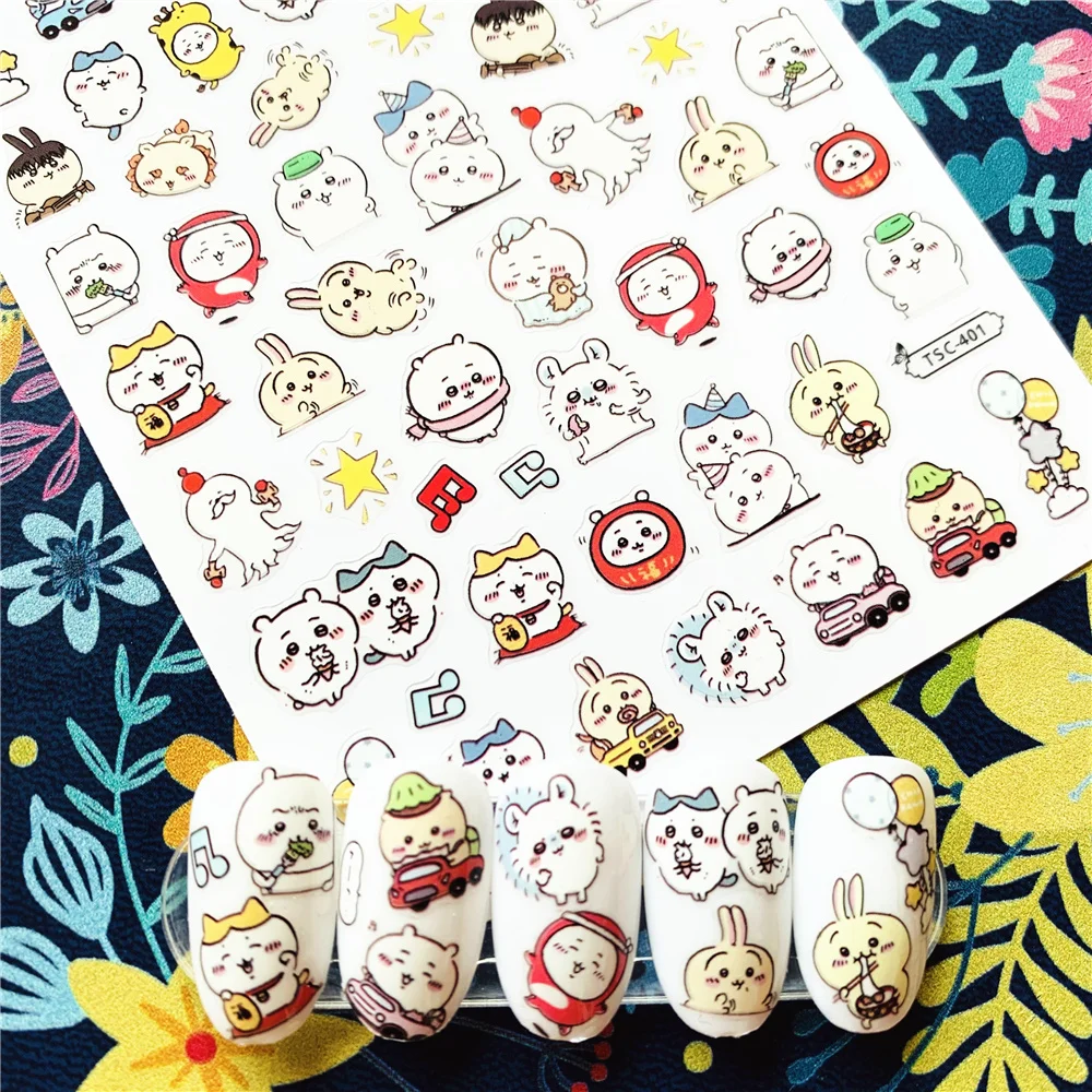 Neueste TSC-401 niedliche Cartoon-Serie 3d Nail Art Aufkleber Aufkleber Vorlage DIY Nagel Werkzeug Dekoration