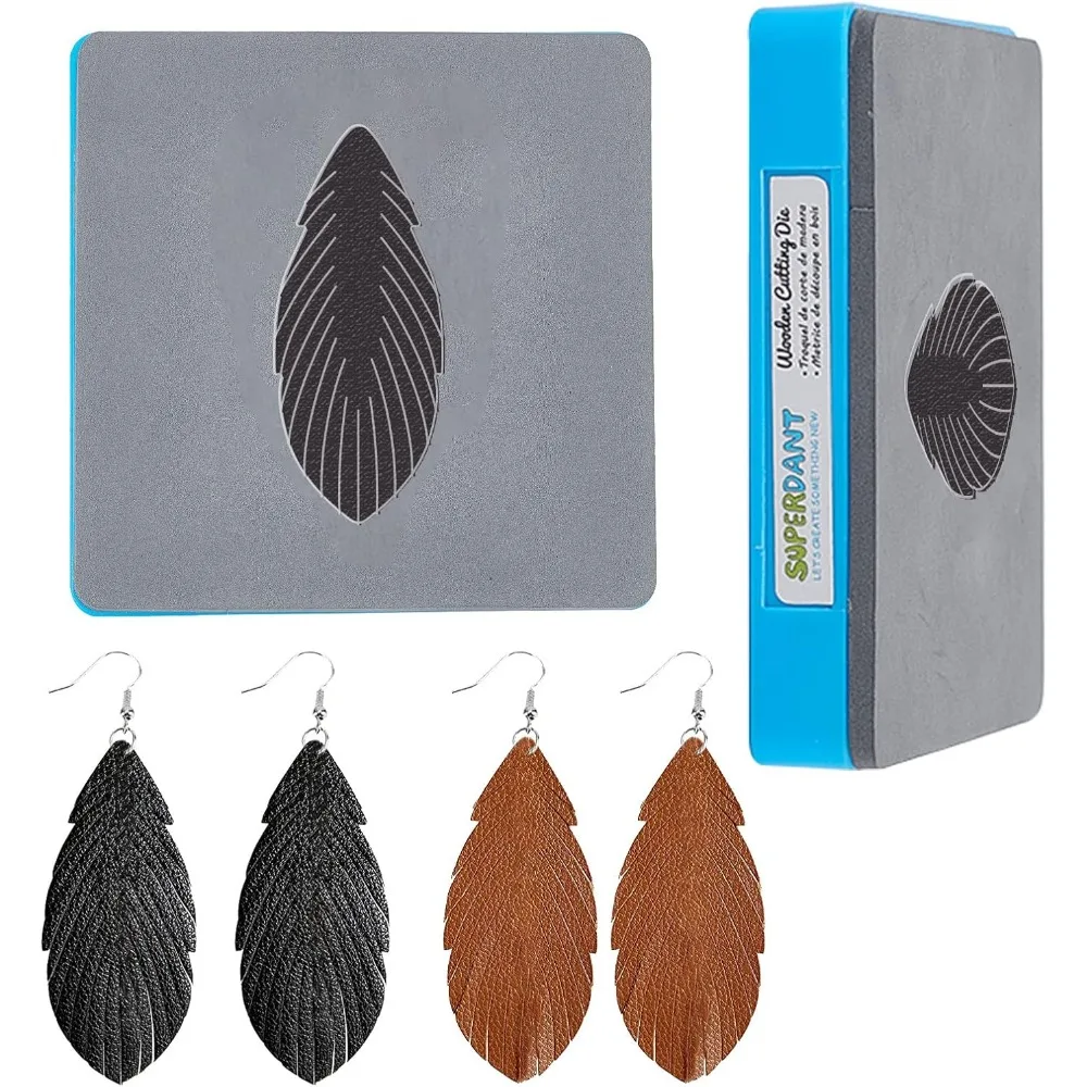 Tassel Feather Earrings Cutting Dies Tassel Wooden Die Earrings Cuts Hanging Decorations Pendant Key Ring Die Cutting