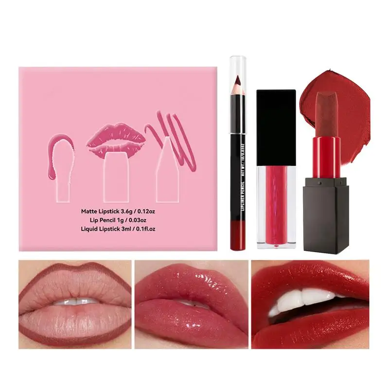 Rossetto opaco Idratante a lunga durata Antiaderente Lucidalabbra da donna Balsamo labbra idratante per feste Viaggi d'affari Incontri DailyLife