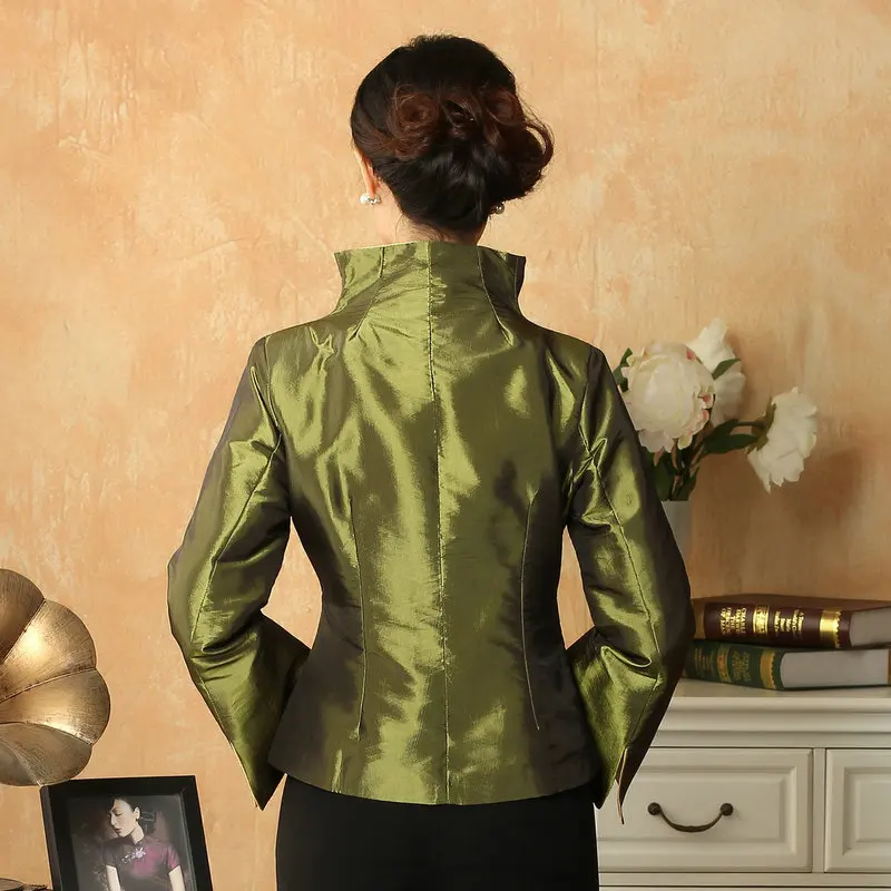 Quiet Luxury Women Satin Coats Single Knot Button Diagonal Placket Design Jackets Green Red Black Trumpet Sleeves Classy Attire