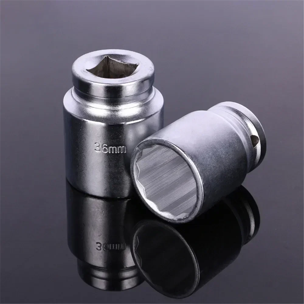 3/4"Inch 12 Point Nut 36mm Jumbo Socket 45# Steel Bit Ratchet Wrench Heavy Duty Plum Blossom Sockets Maintenance Hardware Tools