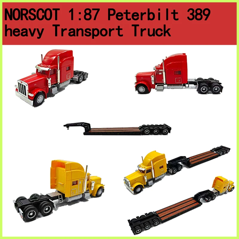 

NORSCOT Alloy 1/87 Peterbilt Model 389 Truck Transport Container Truck Model Collection Display Toy Gifts Souvenirs