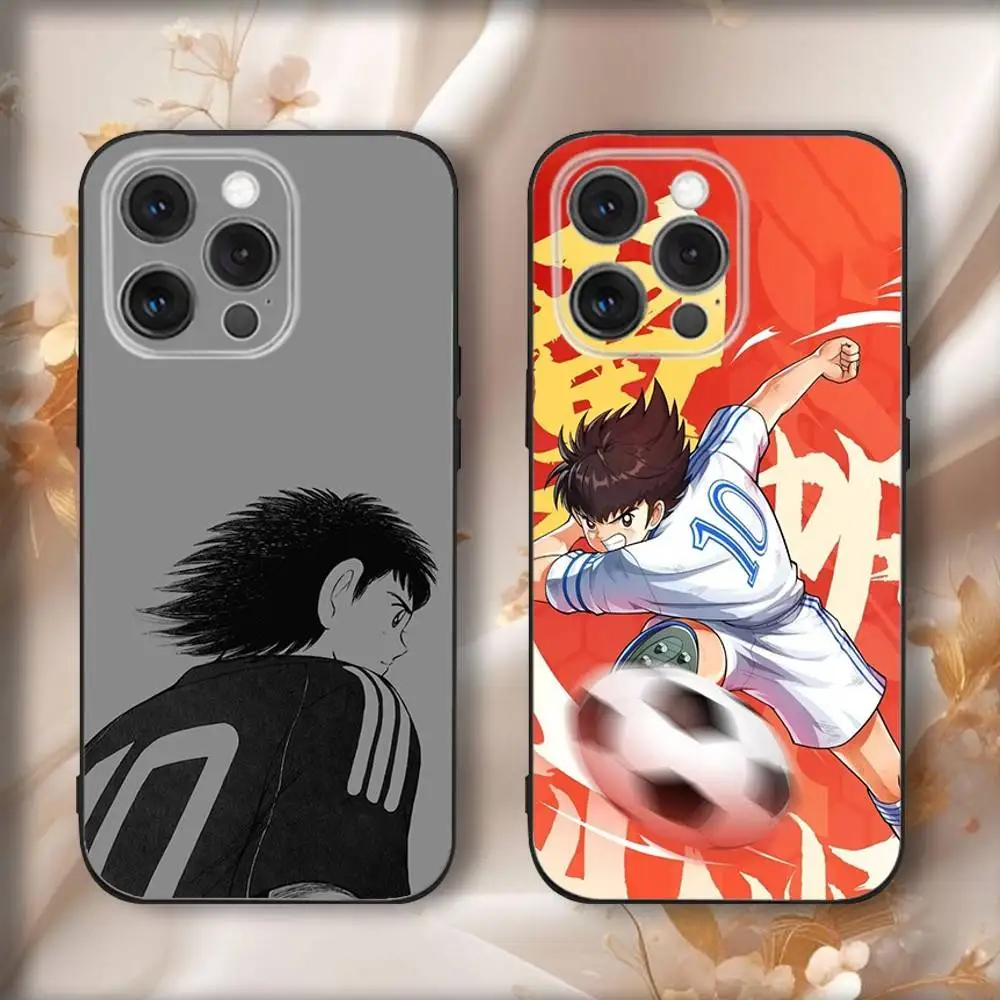 

Anime C-Captain T-Tsubasa Phone Case For iPhone 17,16,15,14,13,12,11,Pro,Max,Plus,Air,X,XS,XR,SE,8,7,Mini,Soft Black Funda