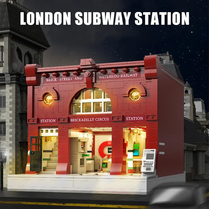 Creative Expert Modular Buildings MOC Cada C66008 London Underground Subway Model 1836PCS Building Blocks Brick Puzzle Toys Gift