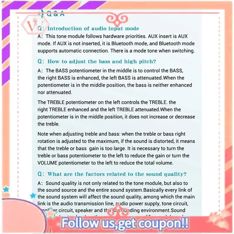 Upgraded 5X Bluetooth 5.0 Decoder Board Dual Channel Stereo Low Noise High And Low Tone Pre-Module Amplifier Board ZK-PT1