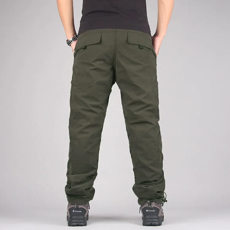 Männer Fleece Cargo Hosen Winter Plüsch Taktische Hosen Casual Jogger Koreanische Lose Wandern Laufen Warme Thermische Lange Hosen – Detail 7