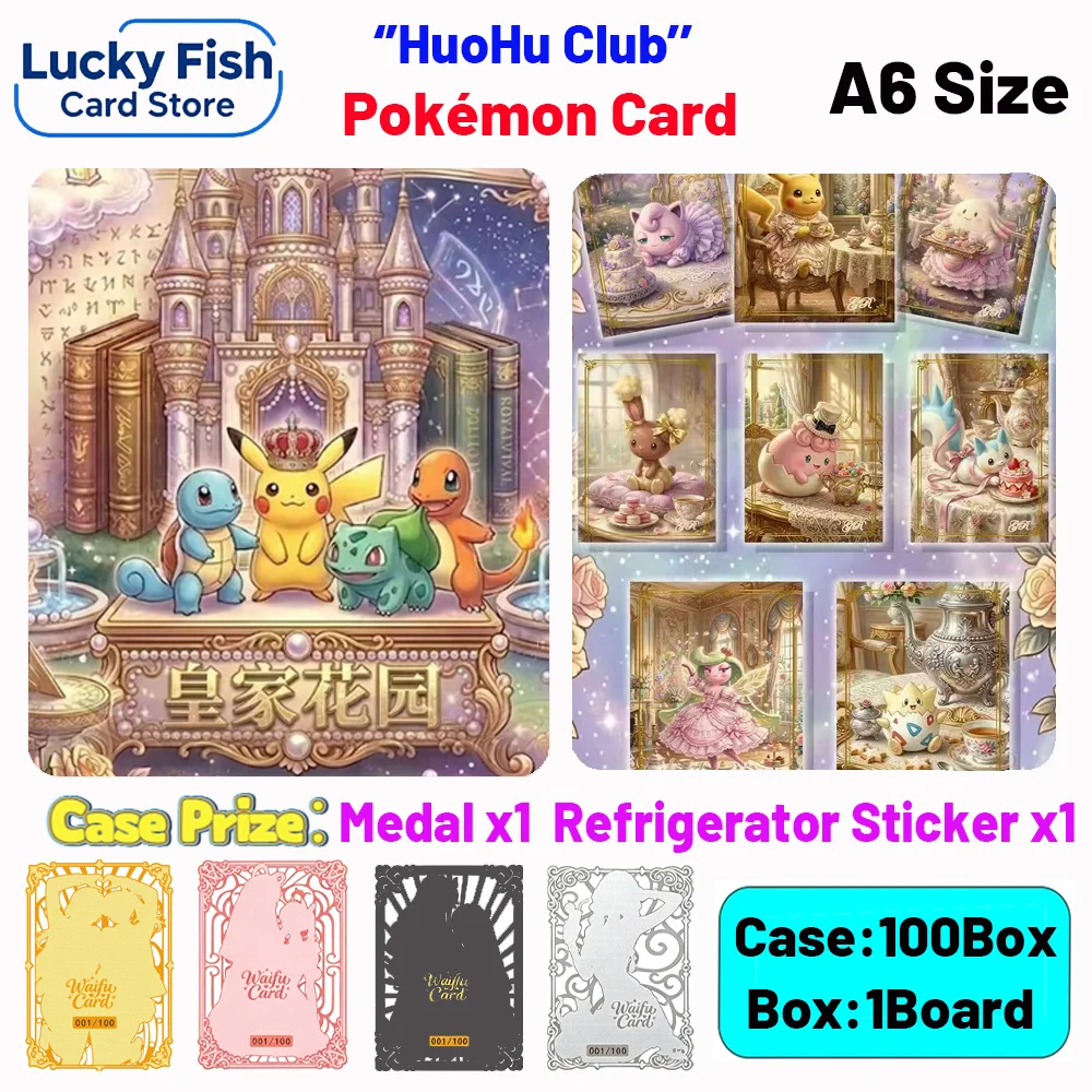 

Wholesale 2026 New HuoHu Creative Studio Royal Garden Pokémon Cards A6 Size Boards Children's Toys Birthday Gifts