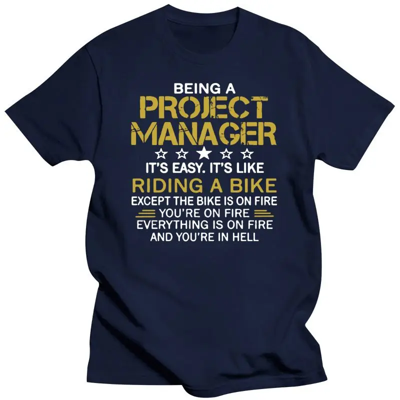 New Work Shirts Crew Neck Short Funny Work Quotes Project Manager Compression T-shirts For Men