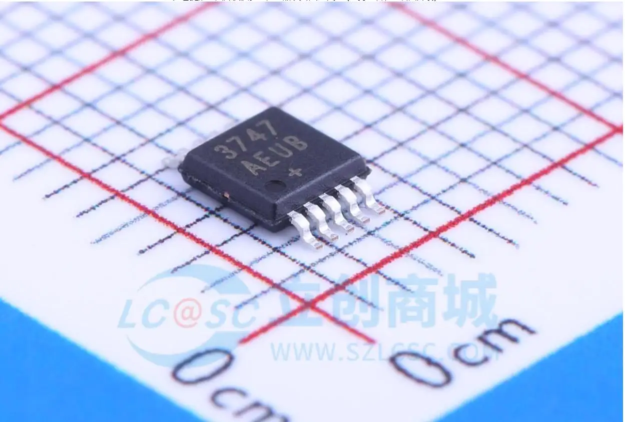 12PCS Original genuine MAX3747AEUB+T silk screen 3747AEUB package MSOP-10 amplifier chip IC