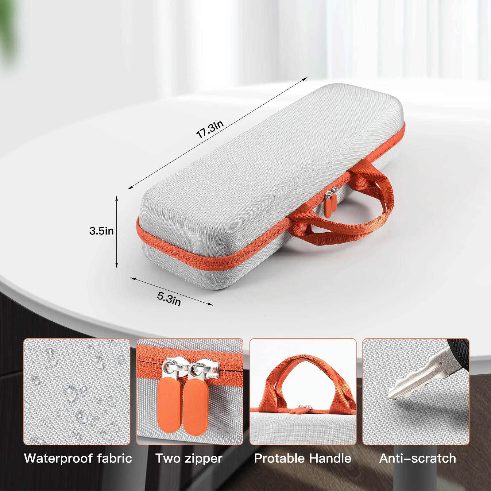 Hard EVA Case Waterproof Portable Travel Storage Bag Anti-scratch with Mesh Bag for Dyson Airstrait HT01 Hair Straightener view 3
