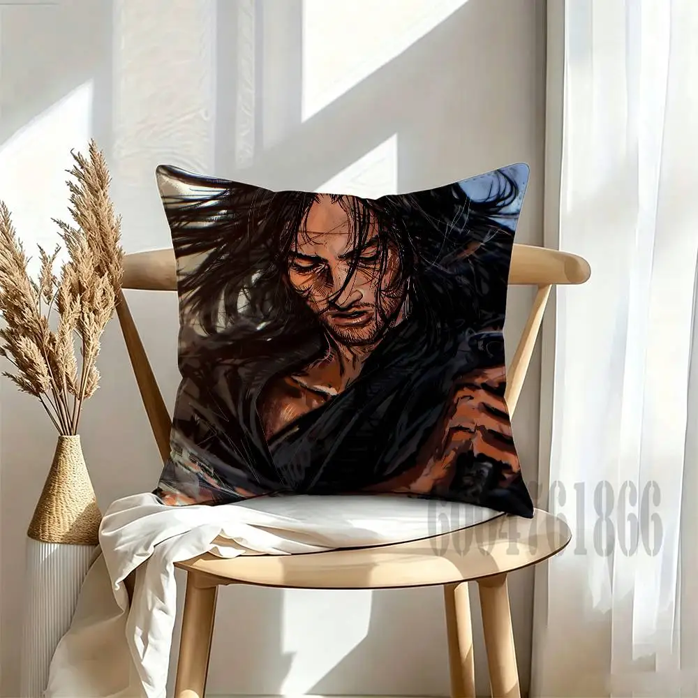 V-Vagabond Anime Celebrity Merchandise All-Match Printed Pillow Case Sofa Car Office Room Decoration Protector