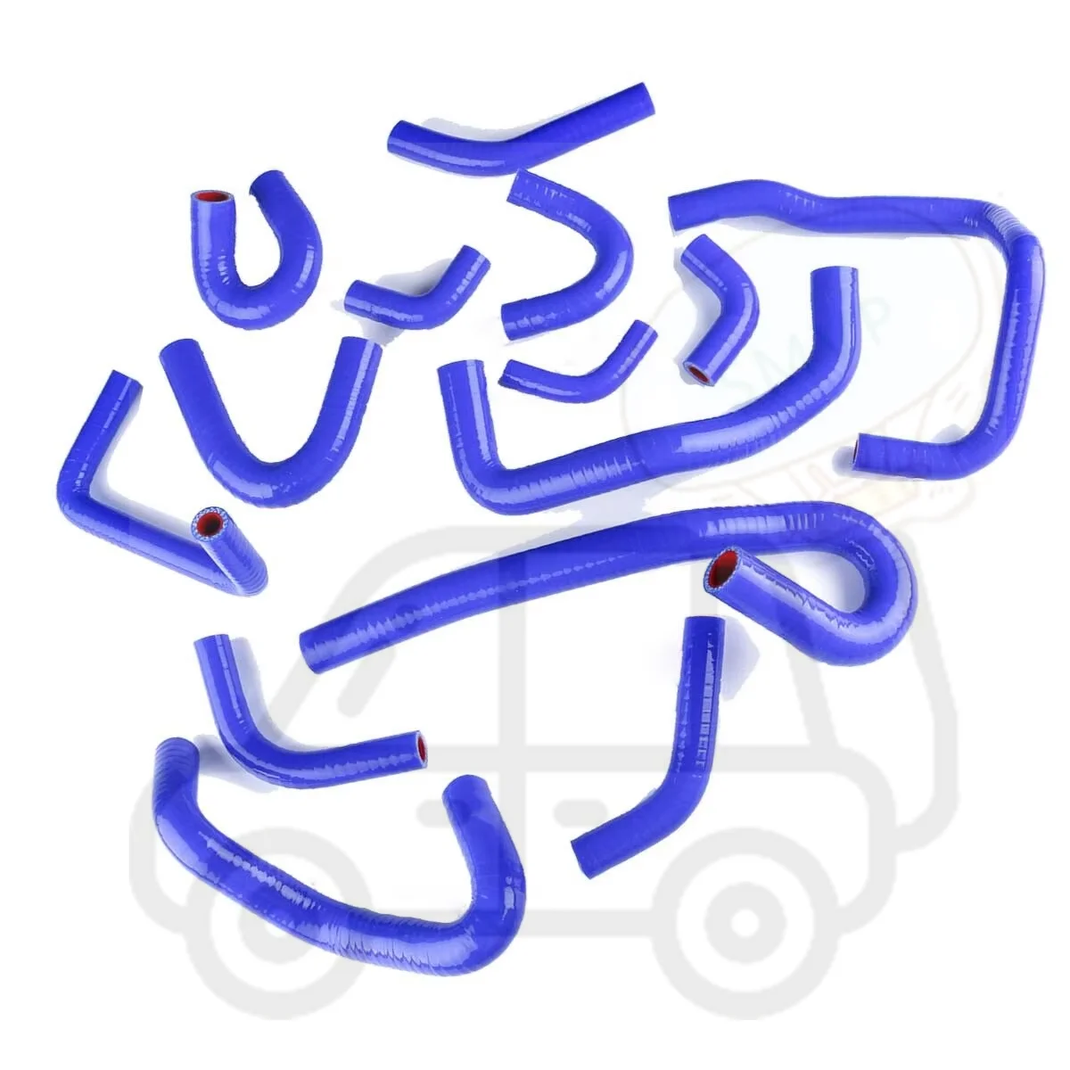 14PCS Silicone Coolant Radiator Pipe Hose Kit For Nissan Skyline R32 R33 R34 GTR RB RB26DETT 3-PLY Coolant  Gloss Black11 Colors