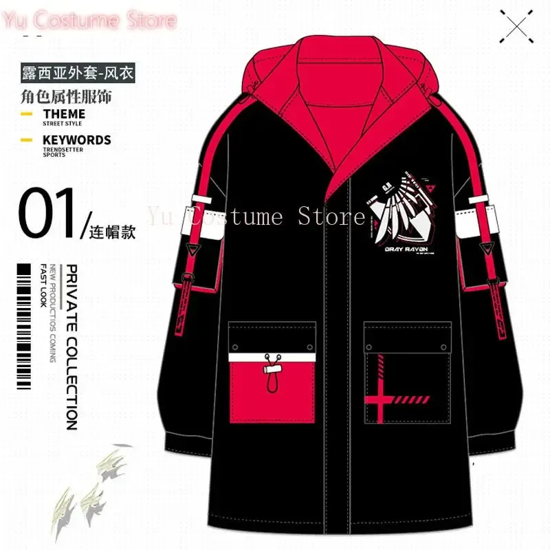 

CyPunishing: Серый Ворон Люсия Пальто Одежда с Капюшоном Косплей Костюм Cos Game Аниме Вечеринка Униформа Хэллоуин Играть Ролевая Одежда Одежда