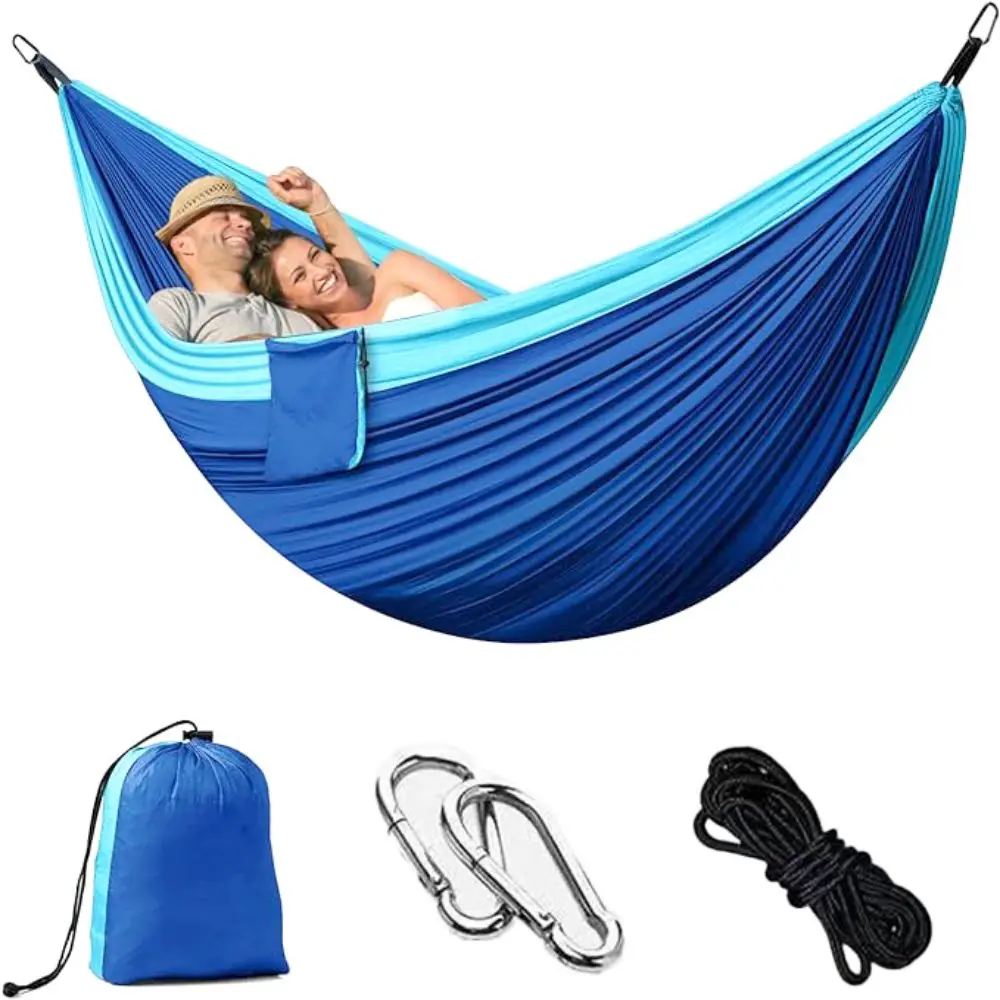 Przenośny Camping Nylon Parachute Fabric Outdoor Hiking Survival Balcony Rest Net Garden Hammocks Swing Adulls Sleeping Hammock