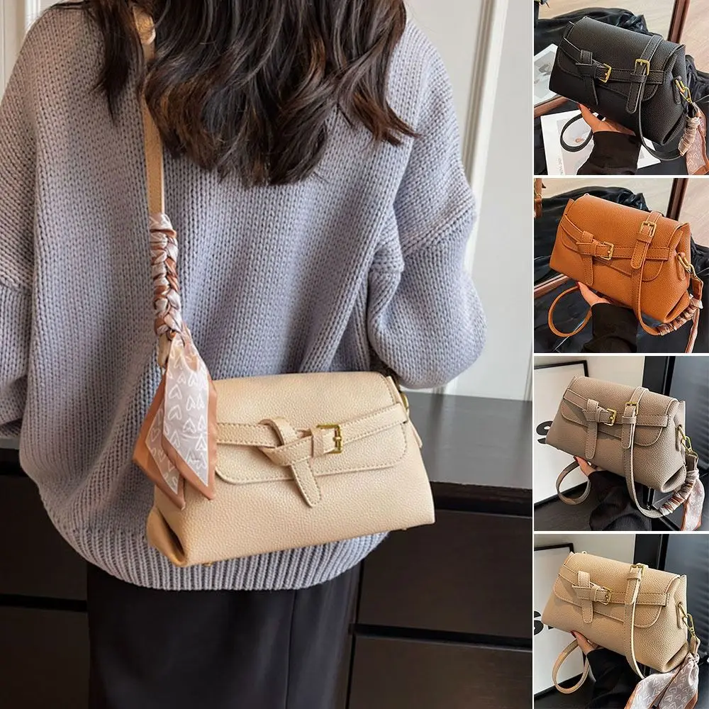 

Women's Small PU Leather Shoulder Crossbody Bags Fashion Trend Ribbon Handbags and Purses