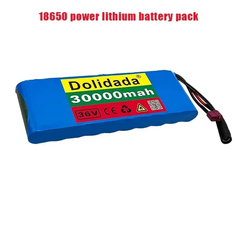 New 10S1P 18650 Power Lithium Battery Pack 36V Large Capacity 30Ah 20A Built-in BMS Suitable for Electric Bicycles and Scooters