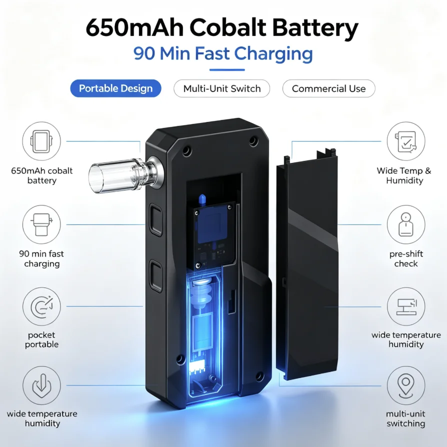 Airsense S1 Oem Digital Screen Fuel-cell Drink Machine Professional Checker Custom Breathalyzer Alcohol Tester