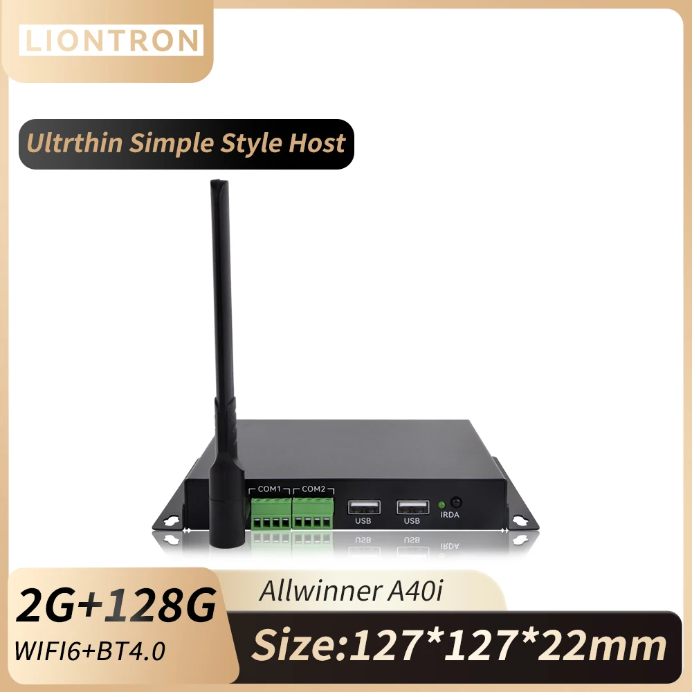 Liontron Mini PC HS-A40 Ultrathin Industrial 4 Core USB HDMI Wifi Bluetooth Industrial Fanless Barebone PC for Efficient Cooling