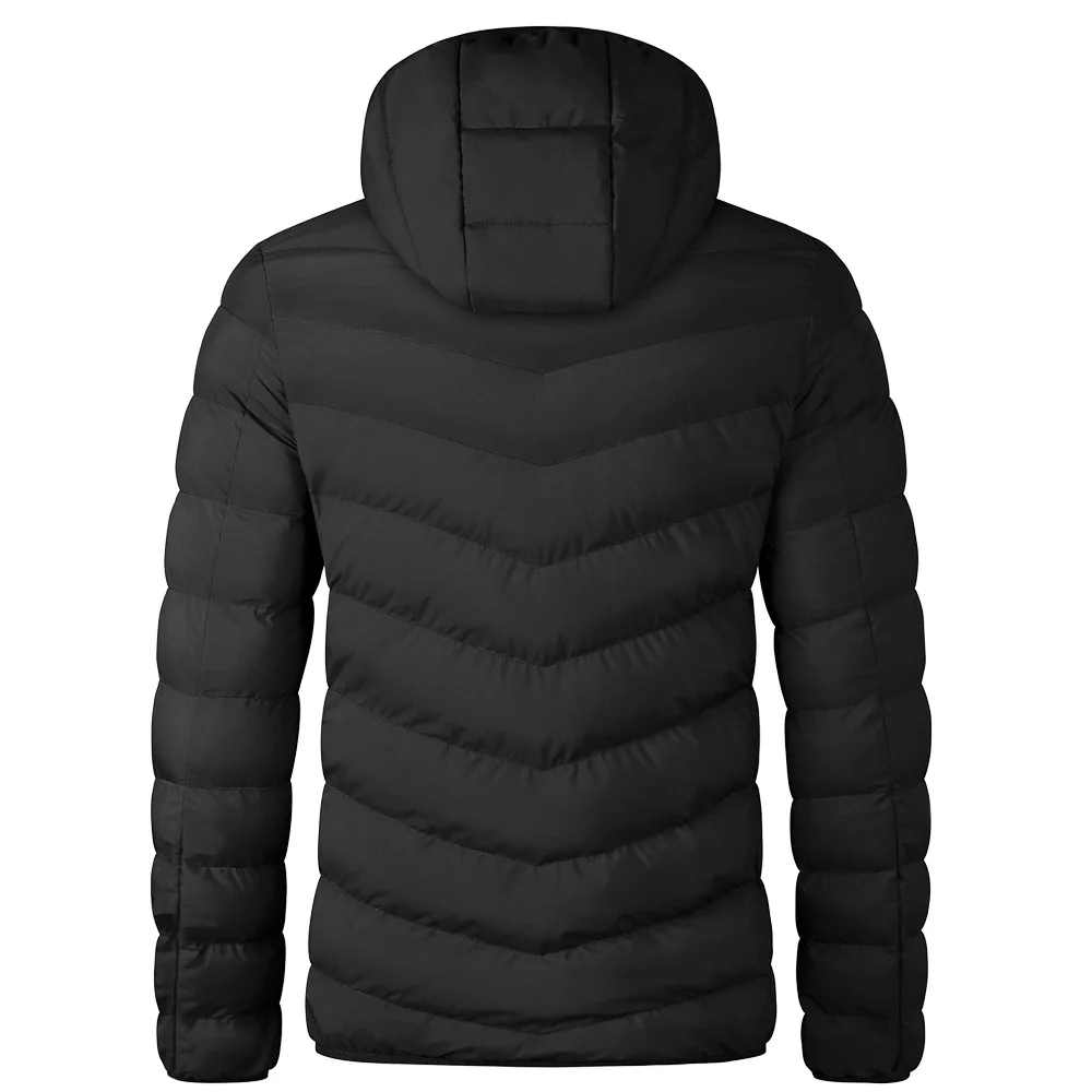 2024 New simple padded Cotton-padded clothes teenager jacket for men with padded autumn and winter hooded padded jacket