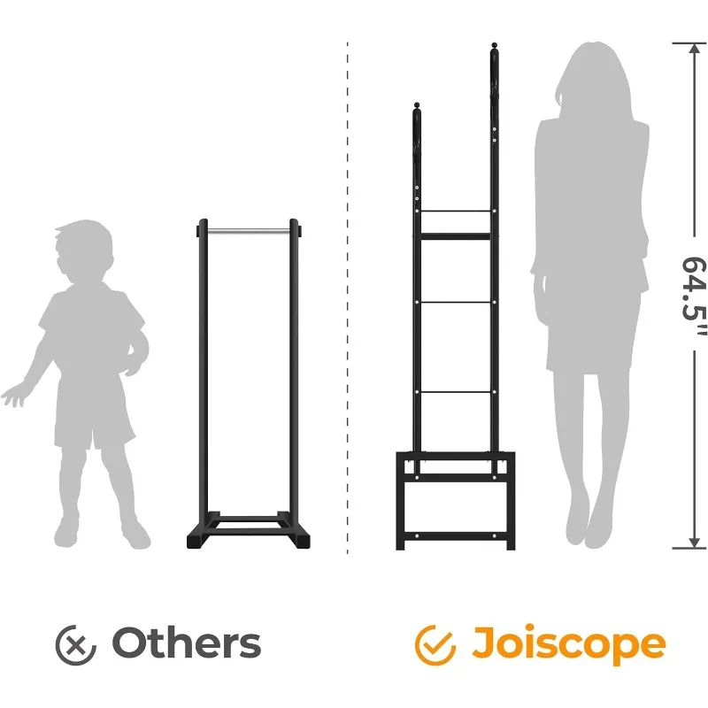 Imagem -05 - Duplo Rods Portable Garment Rack Rack de Roupas de Metal com Prateleiras Inferiores Pendurado Roupas 50.4*64.