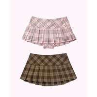 Kawaii pink plaid Harajuku aesthetic niche mini skirts for women summer new fashionable and comfortable girl casual sexy skirts
