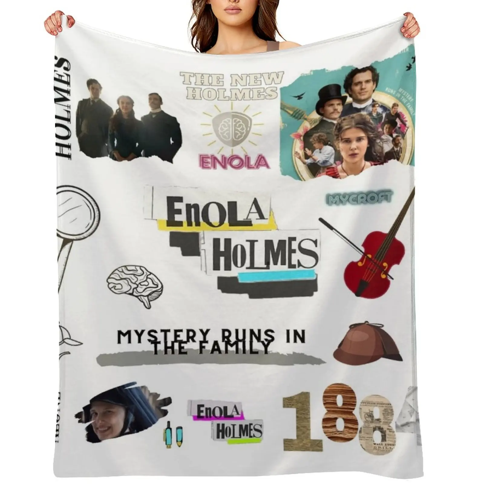 

Enola Holmes Throw Blanket Quilt For Sofa Thin Cute Picnic Blankets