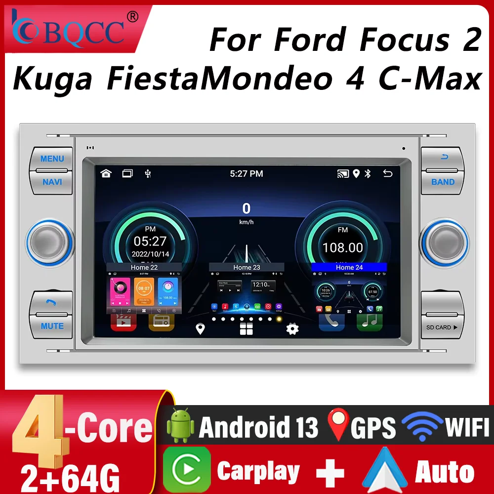 BQCC 7 inch car Android navigation machine radio video player reversing image car WIFI GPS RDS reversing rear view for Ford