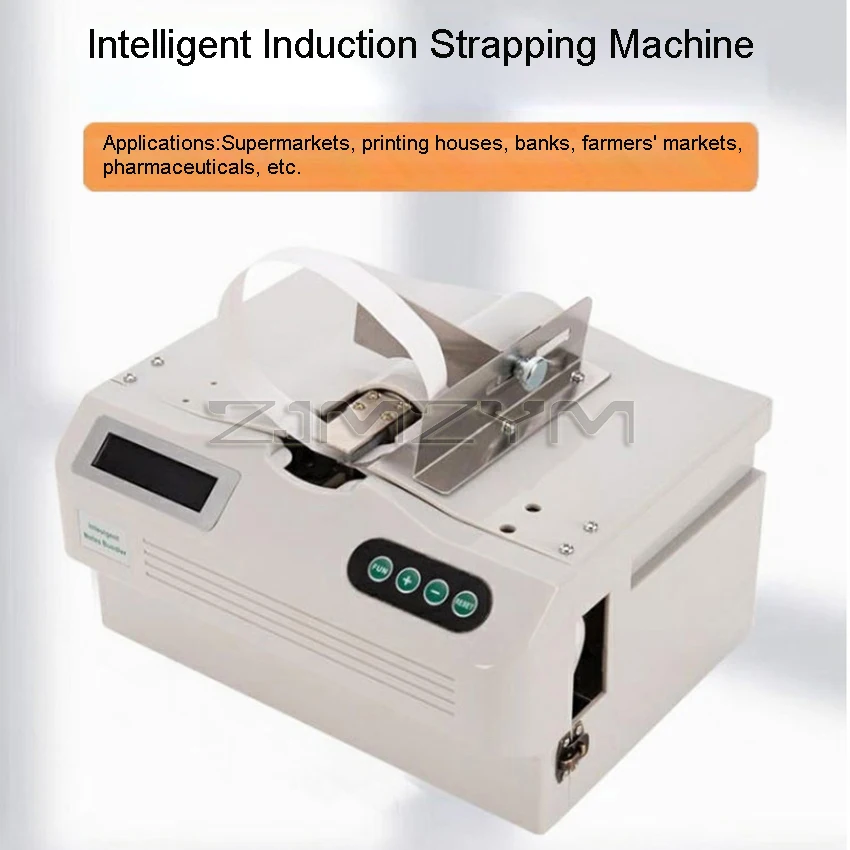 Imagem -02 - Máquina de Cintar de Indução Inteligente Máquina de Encadernação de Cinto de Papel Máquina de Amarração de Notas Multiuso Tapener de Papel 110v