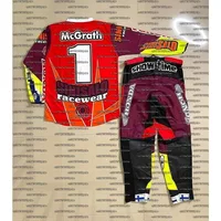 2025 Otoño Motocross Honda # 1 conjunto de camiseta y pantalones McGrath para hombre, combinación de equipo de resistencia para Motocross, traje de carreras todoterreno
