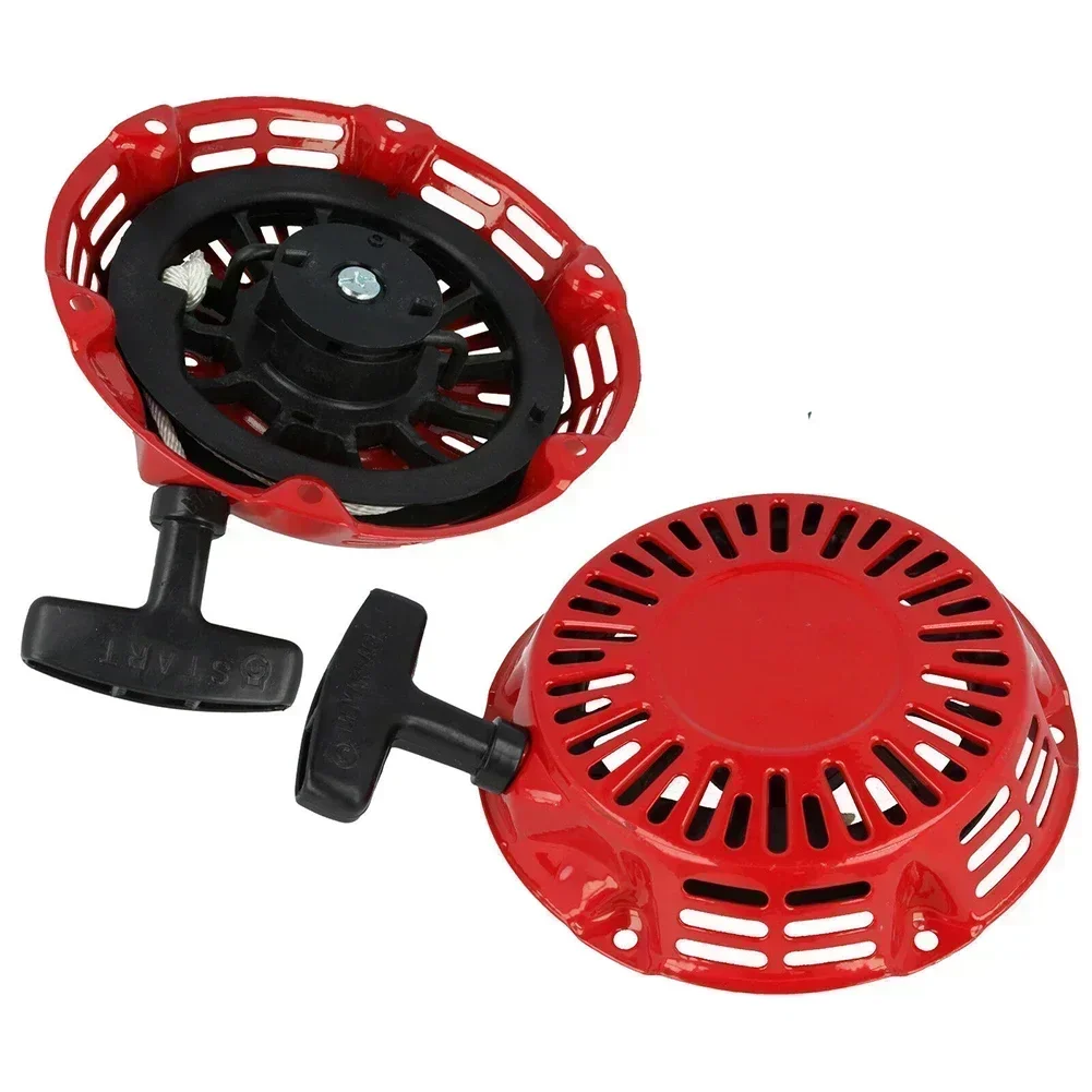 New Recoil Pull Starter Start Assembly Compact Professional Accessories Fittings Heavy Duty Red With Hook Pawls
