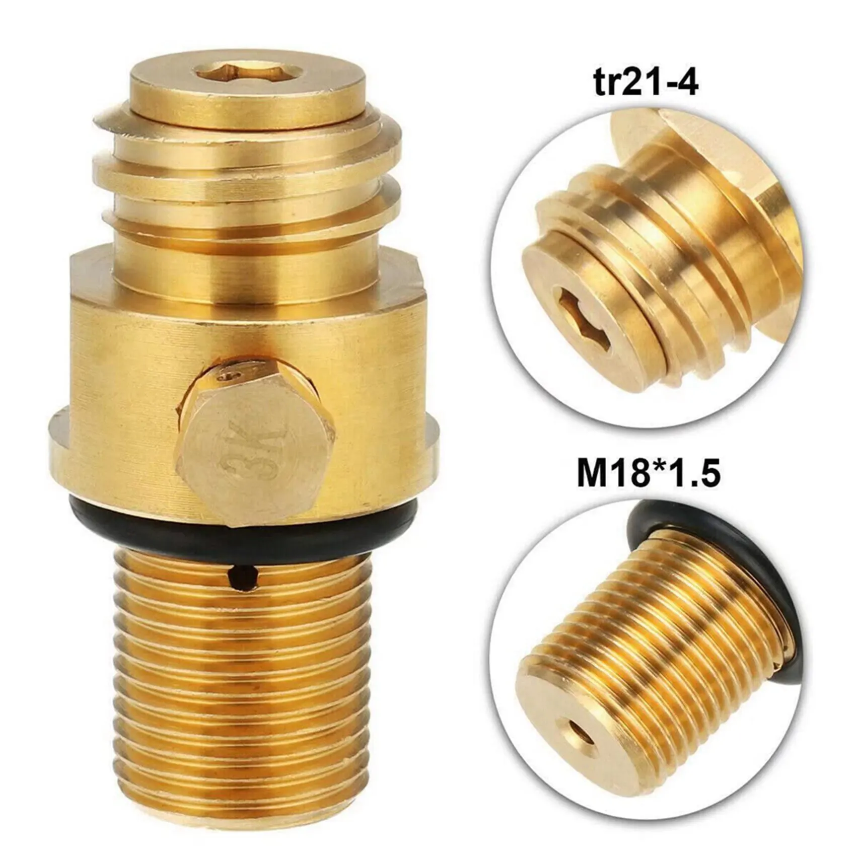 A27F-2Pcs M18X1.5 Refill CO2 Valve Adapter Thread Converter Replacement For Sodastream