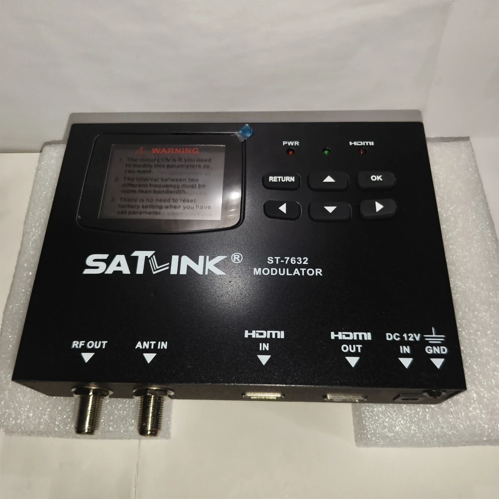 SATLINK ST-7632 Single Channel Modulator Brazil Version Support DVB-T ISDB-T DVB-C MPEG2 MPEG4 Digital Signal Source Transmitter