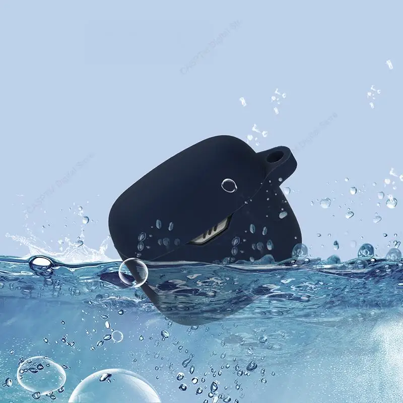 حافظة ناعمة من السيليكون لهاتف JBL Tune Flex غطاء بلون واحد لهاتف JBL Tune Flex حافظة سماعة أذن لاسلكية مع خطاف واقٍ Funda Coque