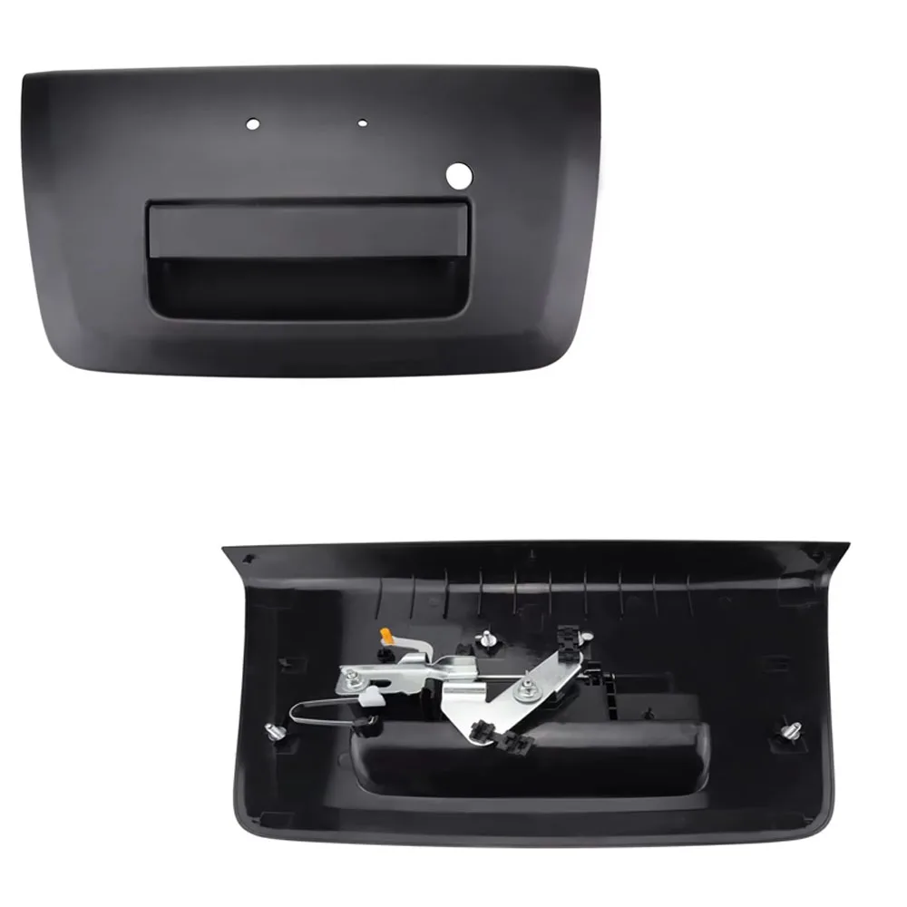 

Tailgate Door Handle Exterior 2005-2014 for Nissan Frontier with Key Hole Outer Rear Textured Black Tailgate Latch Assembly