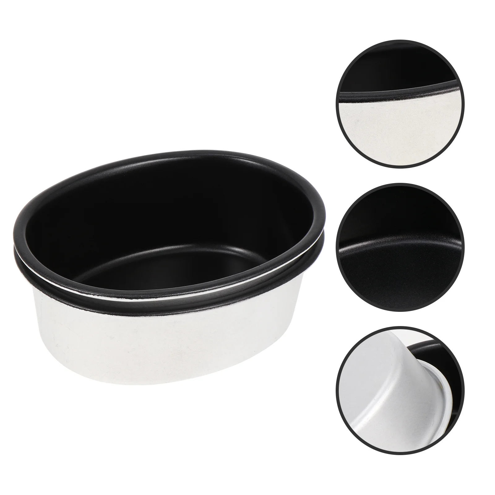 

2pcs Oval Shape Cake Mold Pudding Jelly Cheese Baking Tool Aluminum Alloy Non-Stick Round Edge Baking Pan Home Kitchen